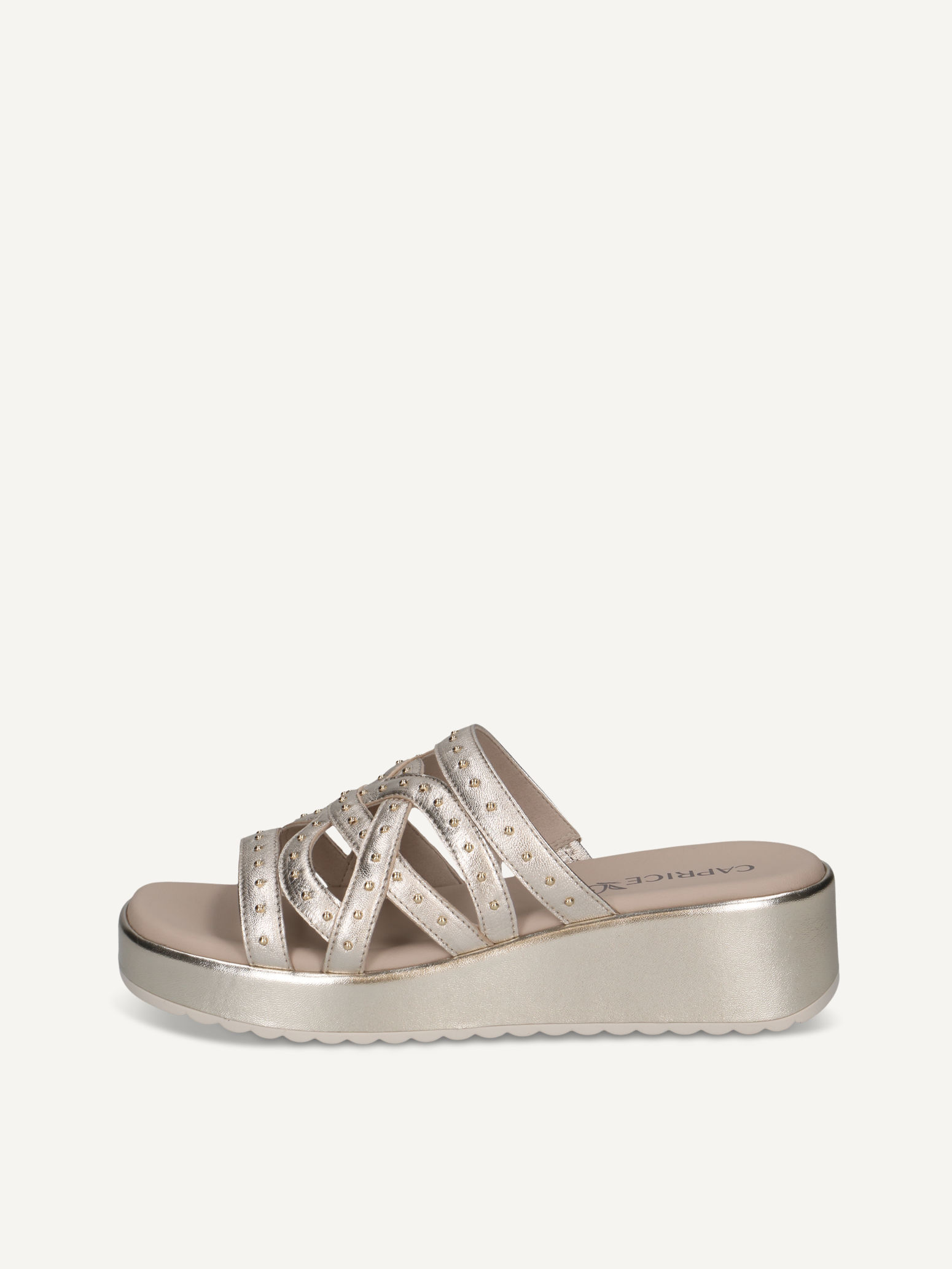CAPRICE Mule mtallique en Cuir avec Talon compens P42 71 €